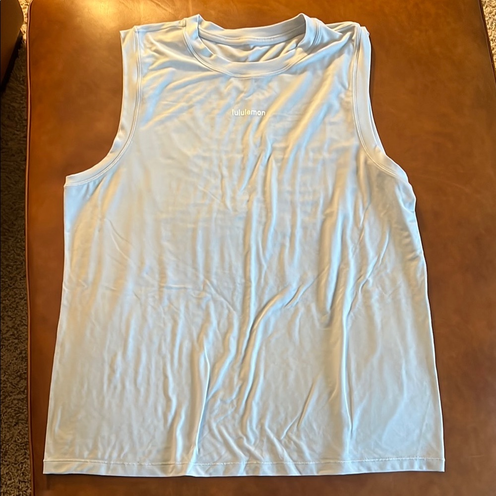 Lululemon jersey muscle tank top, 12, pale blue